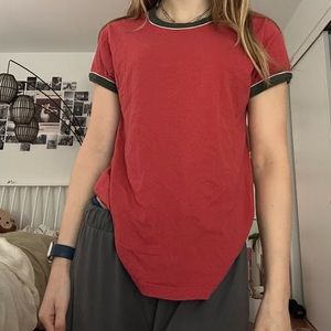 red and green tee